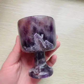 1 бр., кристални чаши от естествен аметист мечти ръчно изработени