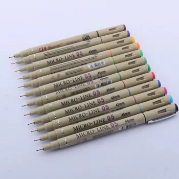 1 бр. превъзходна своеобразна линия за рисуване с игла 05 мм, микронная дръжка, художествени маркери
