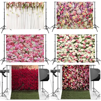 1 бр. реалистичен 3D цветя стенен фон за сватбени партита, фон за снимки, подпори за фото студио