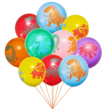 10/20 парчета разноцветни латексови балони с динозаври, 12 инча, разноцветни балони с 5 мотиви за украса на парти по случай рождения Ден