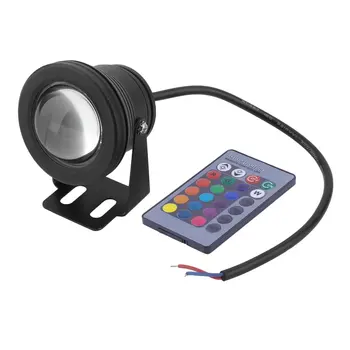 10 W RGB led подводно хирургична лампа, IP68 водоустойчив, с висока Мощност, 16 цвята, разменени градински фонтан, лампа с IR дистанционно управление