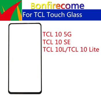 10 бр./лот за TCL 10 SE 5G 10L 10 Lite сензорен екран предната външна стъклен панел LCD обектив с подмяна на лепило ЗЗД