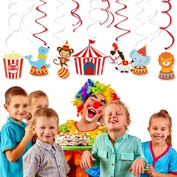 30 бр., цирковое животно, карнавальная парти, навити тавана окачен завъртете украшение, направи си сам за детската душа, украса за партита честит рожден Ден