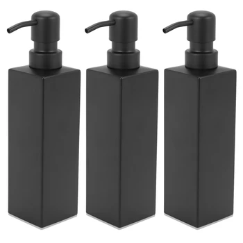 3X Нова черна опаковка течен сапун, ръчно изработени от неръждаема стомана, аксесоари за баня, кухненско обзавеждане, удобен и модерен