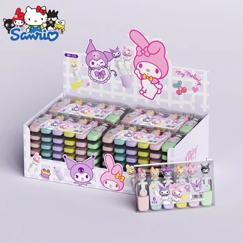 72 бр., комплект от 6 цветни маркери Sanrio Mini, студентски цветен маркер, маркер за животни от картун Melody Kuromi