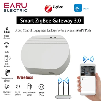 eWeLink Intelligent Zigbee3.0Gateway Интелигентен Сензор за Температура и Влажност на човешкото Тяло с магнитен потапяне във вода