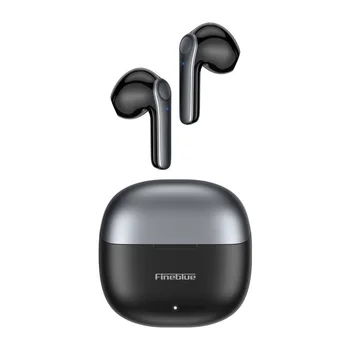 FineBlue M8 TWS настоящите безжични Bluetooth слушалки пода втулки мат преносими за слушане на музика на стерео намаляване на шума повиквания