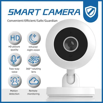 IP камера Sasha Умен дом, Wi-Fi, безжична камера за наблюдение, двустранно автоматично следене на дома за сигурност, следи за домашни любимци