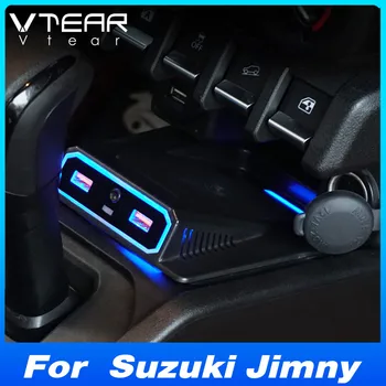 Qi Кола На Телефона Безжично Зарядно Устройство За Suzuki Jimny Jb64 Jb74 Аксесоари От 15 Вата Бързо Зареждане Панел Зарядно Устройство Адаптер 2019-2023