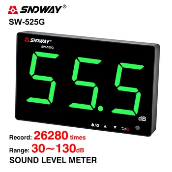 SNDWAY Измерител на Нивото на Звука Цифров Ръчен М DB Sonometros Измерване на Нивото на Шума в децибели 30-130 db Мини-Измерител на Звука