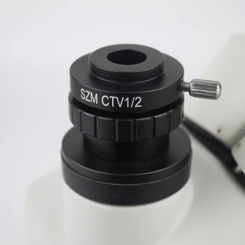 SZM CTV 1/2 1/3 1X Адаптер 0.3 X 0.5 X C mount Обектив Адаптер За Тринокулярного Стереомикроскопа HDMI VGA USB Камера