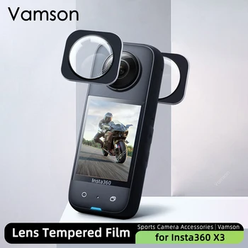 Vamson за екшън камери Insta360 X3 Със Защита от Двухобъективов, Закалена Фолио, Защитно покритие От Надраскване, Аксесоари Insta 360 X3