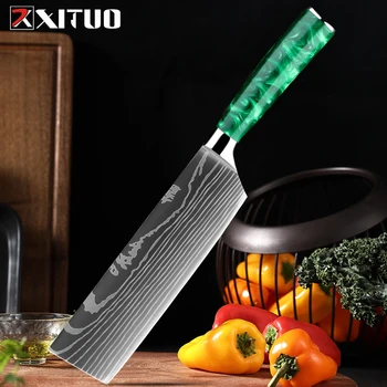XITUO Кухненски нож накири готвач Секира за рязане на Ножа за готвене от неръждаема стомана Ультраострый нож за кухня и ресторант