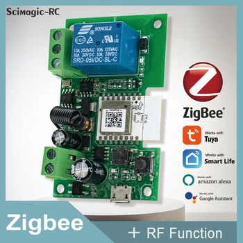 Zigbee Sasha Ewelink Smart Switch Модул Dc 5 В 7-32 В 1 Начин Безжичен Ключ Реле е Съвместим С Алекса Google Home