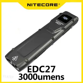 Акумулаторна фенерче NITECORE EDC27 USB-C, Тактическа Мини-Ключодържател, EDC Troch Light 3000 лумена, Вградена литиево-йонна батерия
