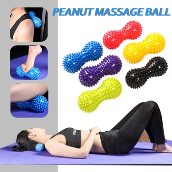 Арахисовые аксесоари за йога от PVC с шипове, тренировъчен масаж, болка стрес, топка за ръце, тренировъчен топка за фитнес, надуваема възглавница за безопасност, арахисовый топката