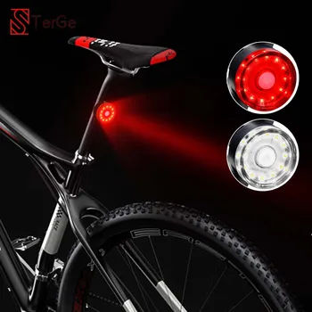 Велосипеден Задна Светлина С Няколко Режима на Осветление, USB Акумулаторна Велосипеден Лампа, Фар За нощно Каране, Задните Светлини За Мтб Подседельного Шлем