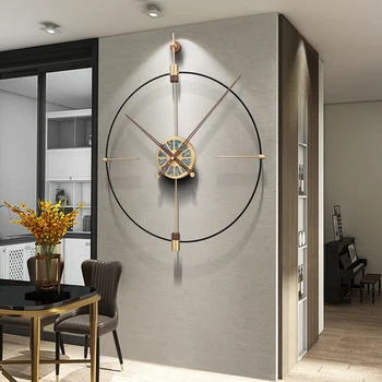Големи Часовници Стенен Декор за дома, Стилният и Модерен дизайн Безшумен часовников механизъм Orologio Da Parete Мебелите за дневна