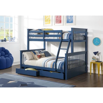 Двуетажно легло за двухъярусного съхранение, тъмно синьо покритие, с 2 чекмеджета * 1