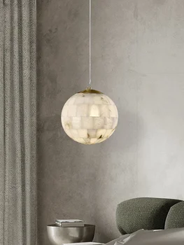 Дизайнерска лампа, луксозна малка полилей от мрамор, постмодернистский минимализъм, трапезария с една глава, бар, нощна лампа за спални
