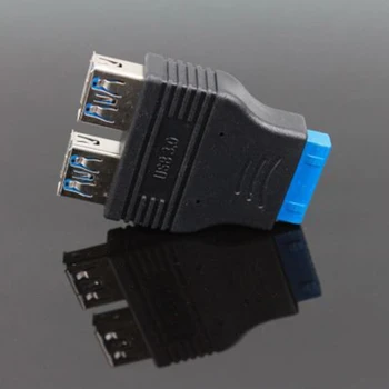 Дънната платка е с 20 на контакти на 2 порта USB 3.0 адаптер за свързване на таксите за разширяване на USB-устройства