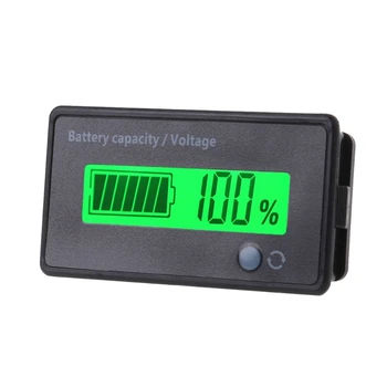 Индикатор за капацитет на оловно-киселинен живот на батерията 12-84 В, м напрежение, волтметър, LCD монитор 