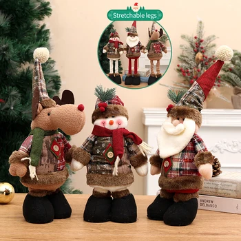 Коледна украса, телескопична кукла, творчески телескопични кукли, нова година начало декор, подаръци под формата на снежен човек, кукли на Дядо Коледа
