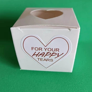Кутия за салфетки за лице розово, бяло, сиво, квадратни кутии за подаръци с принтом 