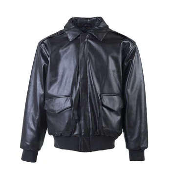 Луксозно мъжко яке от изкуствена кожа, винтажное мотоциклетное кожени палта, мъжки байкерская дреха, яке пилот на военновъздушните сили, кожено яке