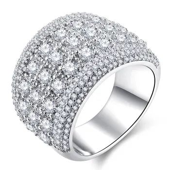 Луксозно нежен женски пръстен от неръждаема Стомана, сребрист цвят с цирконием, аксесоари за сватба, Подарък за годишнина, Мода Декорация