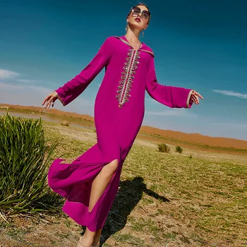 Лятна Нова мода шапка, Близкия Изток, Мароко, Дубай, стил, Ръчно изработени, луксозен халат за баня с диаманти, мюсюлманската рокля на жената е турско