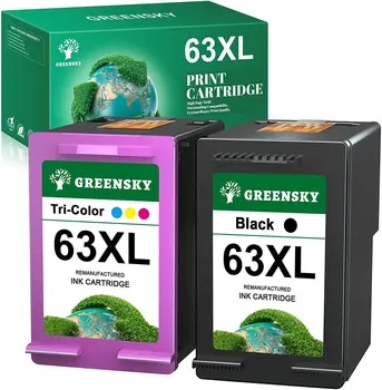 Мастилницата 63XL в опаковка от 2 теми за HP 63 XL OfficeJet 3830 4650 4520 5230 5255 5258
