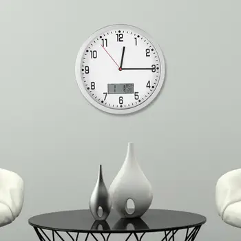 Многофункционални модерните стенни часовници с екран, дата и температура, Таймер за украса на офис, спалня
