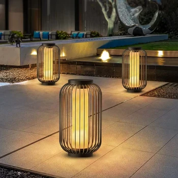 Модерен Открит Газонный Лампа на Слънчевата Енергия LED Garden Light Водонепроницаемое Украса MarbleLighting Home Deco осветителни Тела за Вътрешен двор