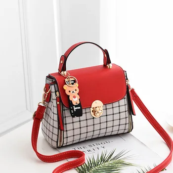 Модни дамски чанти на двоен цип, мини-чанти през рамо от кожа на мечка, дамски чанти през рамо, малки чанти-незабавни посланици