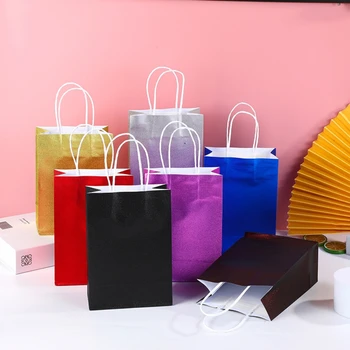 Опаковъчна хартия с гланцова повърхност, креативна чанта, на хартиен подаръчен пакет, чанта за десерт, торбичка за бонбони, чанта за пазаруване, високо качество