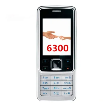Оригинален мобилен телефон 6300, клавиатура на английски, руски, арабски, иврит, английски език, оригиналната разблокированная Безплатна доставка