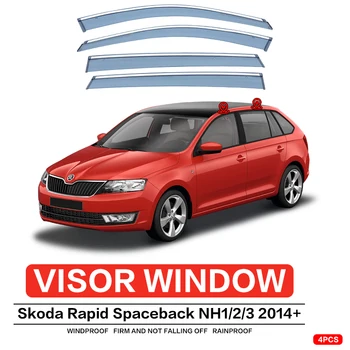 Прозорец козирка за Skoda Rapid Spaceback NH1/2/3 2014- Днес Автоматични врати козирки, Защитни стъкла за прозорци
