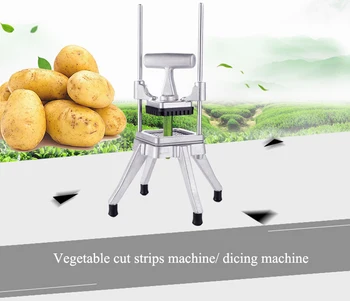 Ръчна преса за източване на картофи, машина за нарязване на зеленчуци и плодове на кубчета, ръчна машина за рязане на картофи на тънки ивици, резачки за пържени картофи