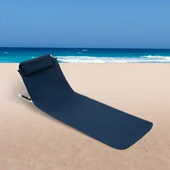 Сгъваем етаж стол за къмпинг с облегалка Практичен Лаптоп-Сгъваем Плажен стол, подложка за почивка на плажа, пикник, Туризъм, барбекю в градината