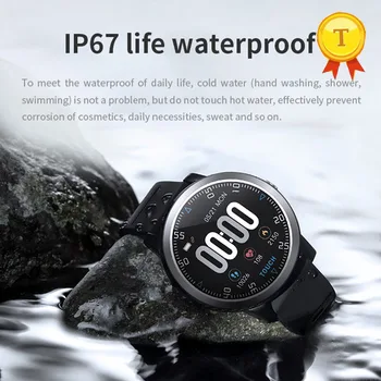 Смарт часовник Водоустойчив IP67 ЕКГ ТОЧКИ Двойна монитор на сърдечната честота, кръвното налягане Bluetooth Smartwatch Спортни часовници за фитнес