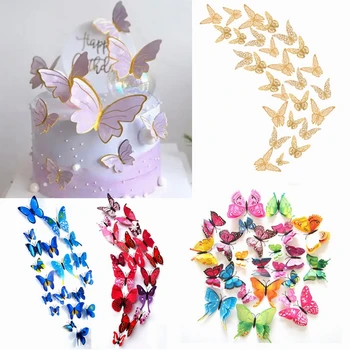 Украса на торта 3D Пеперуда, топперы за тортата С 
