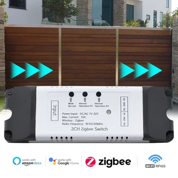 Умен Открыватель гаражни врати Zigbee Модул Превключване на Hristo Smartlife САМ Таймер за Движение Напред и Назад, за да Алекса Google Home