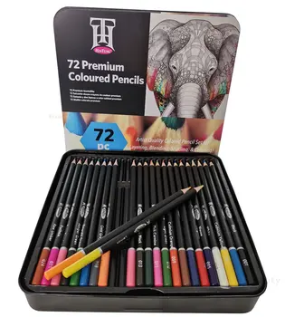 Цветни моливи KALOUR 120/72 цвят, професионални пособия за рисуване, студентски канцеларски материали за училище акварельной живопис