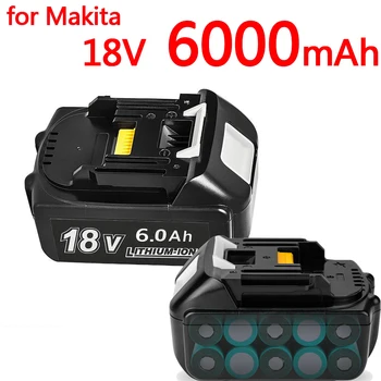 100% Оригинална Батерия на Makita 18V Makita 6000mAh за Лаптопи с led Литиево-йонна батерия Заместител на LXT BL1860B BL1860 BL1850