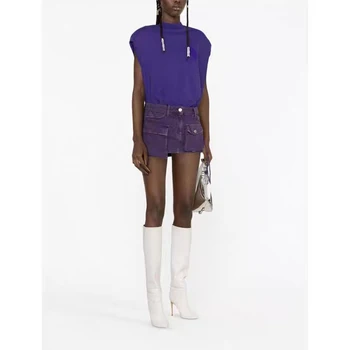 2023 лятна нова мини-пола с външни джобове, дизайн стара дънкови поли y2k, модни универсална дамска къса пола