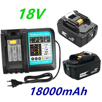 2PCS 18V 18,0 Ah Akku 18000mah LiIon Batterie ерзац head Werkzeug Akku für MAKITA BL1860 BL1830 + 3A ladegerät