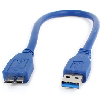 30 см синя конектор USB 3.0 - Micro-B, кабел за синхронизиране и зареждане