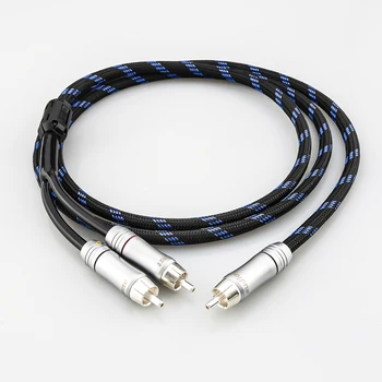 HIFI 0,5 м, 1 м-1.5 m, 2 m, 3 m, 5 m Y-образен кабел за субуфер RCA аудио кабел с 1 приставка адаптер с 2 щепсела