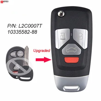 Keyecu Smart САМ Обновен Флип-ключ за Дистанционно Автомобилния ключ fob 4 Бутона 315 Mhz ID46 за Buick, Chevrolet, GMC FCC ID: L2C0007T 10335582-88
